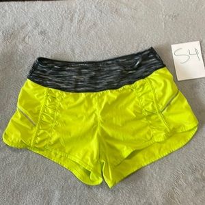 Zella yellow small shorts 3 in inseam liner intact line dried